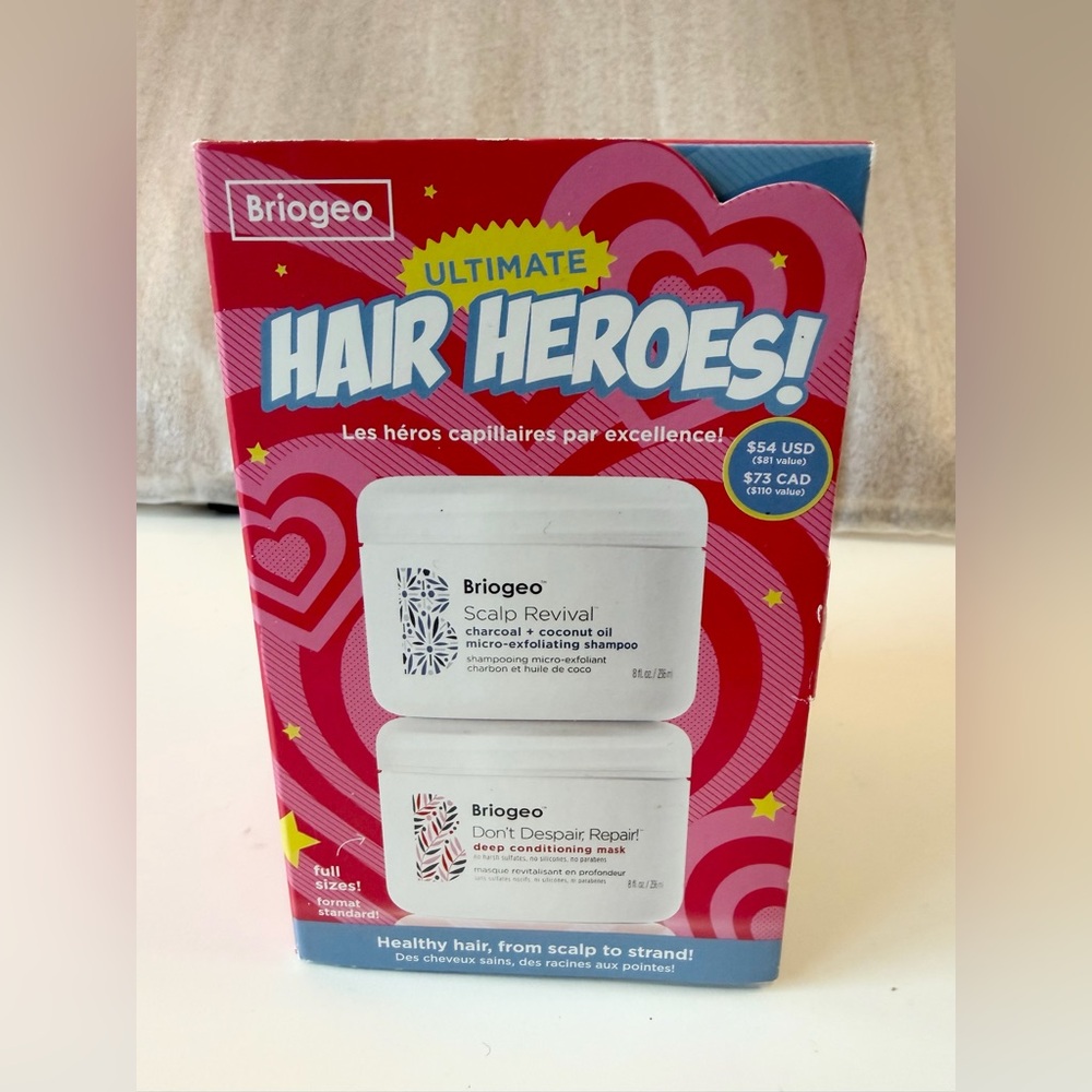 Briogeo | Scalp Revival Charcoal Shampoo 8oz & Don't Despair Mask 8oz | NIB